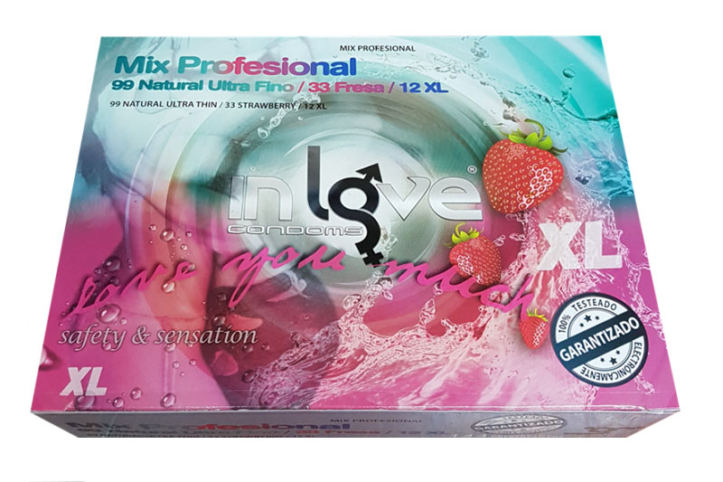 20 GRUESAS DE 144 PRESERVATIVOS IN LOVE MIX PROFESIONAL