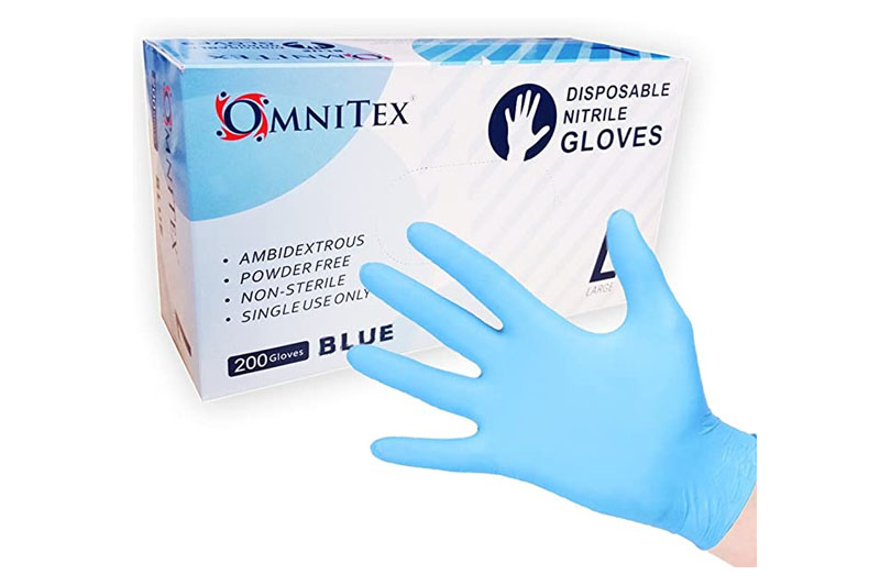 Guantes de nitrilo azul
