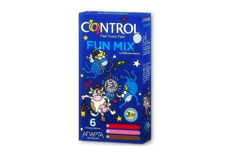 CONTROL FEEL FUN MIX KUKUXUMUSU 6 Preservativos